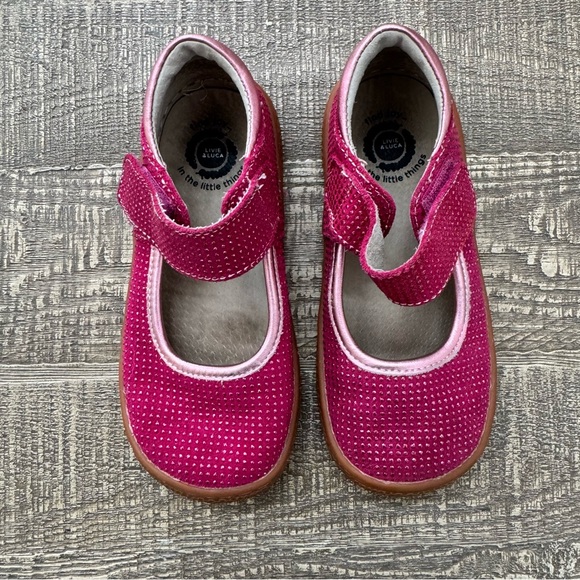 Livie & Luca Gemma Magenta Sparkle Mary Jane Shoes 12 - Picture 4 of 7